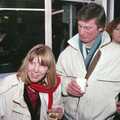 Janet and Geoff in Browne's the butchers , Carol Singing and Late Night Shopping, Stuston, Diss and Harleston, Norfolk - 16th December 1990
