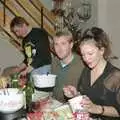 Passing the salad, Totnes Pre-Christmas, Devon - 19th December 1990