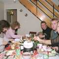Around the table, fondue is eaten, Totnes Pre-Christmas, Devon - 19th December 1990