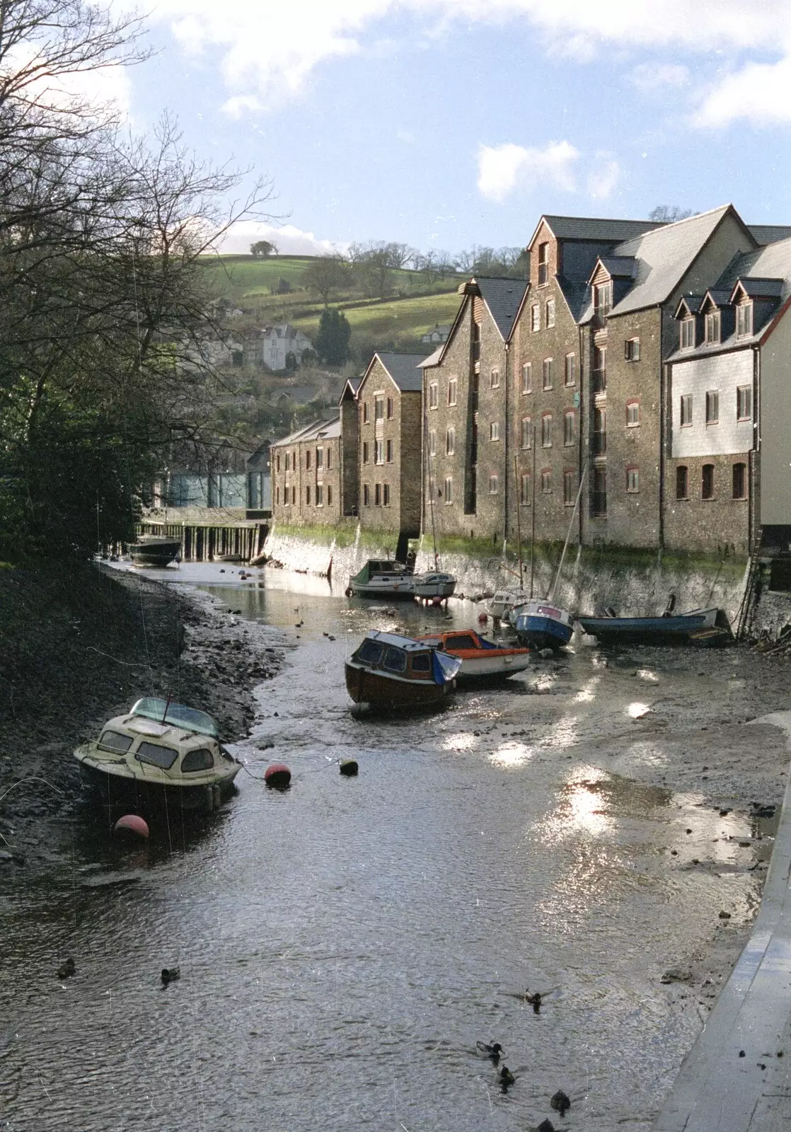 The quayside in Totnes, from Totnes Pre-Christmas, Devon - 19th December 1990