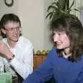 Angela and her geezer in Boaters, Totnes Pre-Christmas, Devon - 19th December 1990