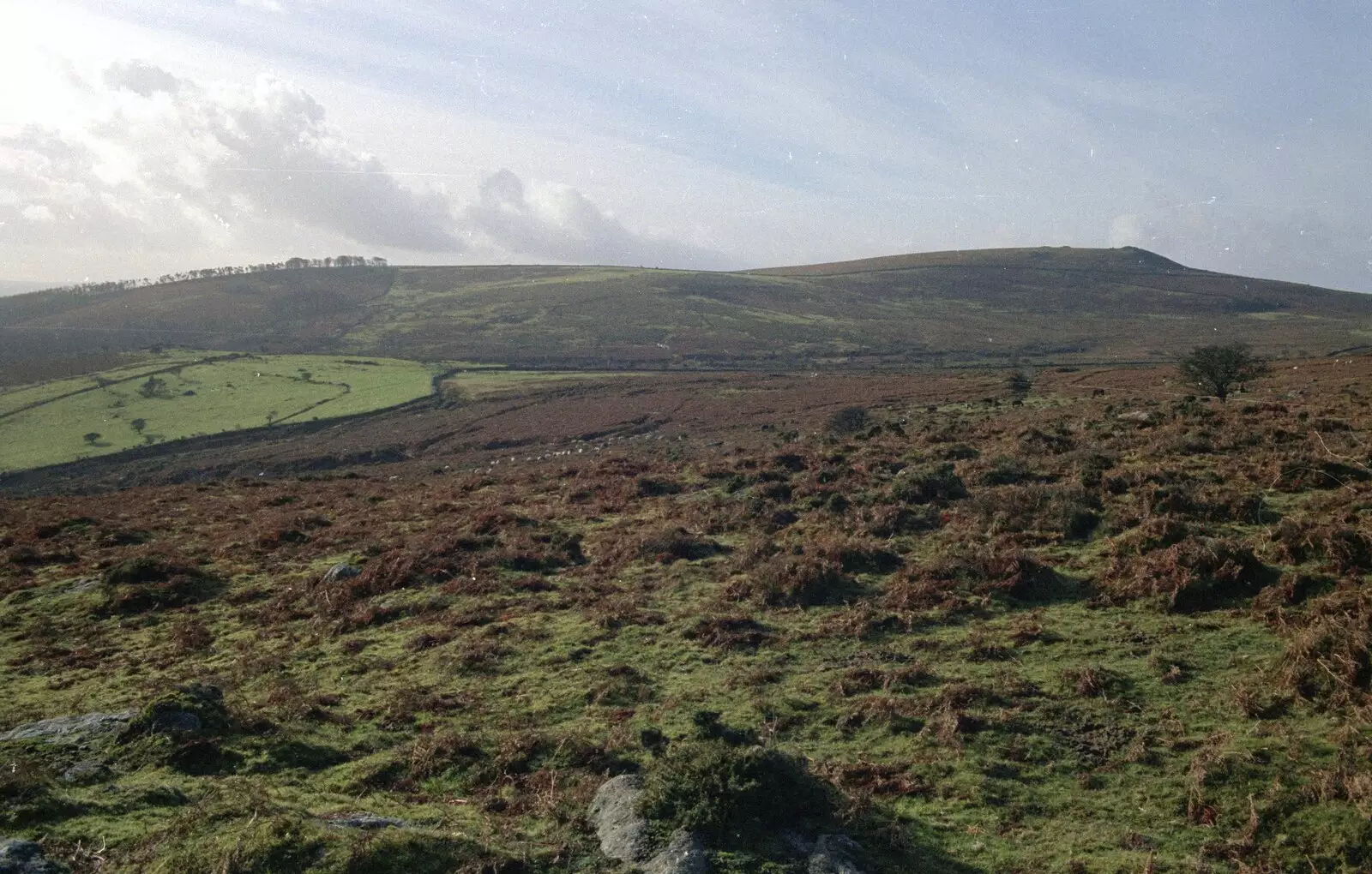 Another view of Dartmoor, from Totnes Pre-Christmas, Devon - 19th December 1990