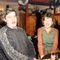A couple of Angela's friends in a bar near the river in Totnes