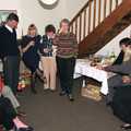 Janet gives it a bit of a knees-up, Pre-Christmas Dinner and a Next-Door Do, Stuston, Suffolk - 20th December 1990
