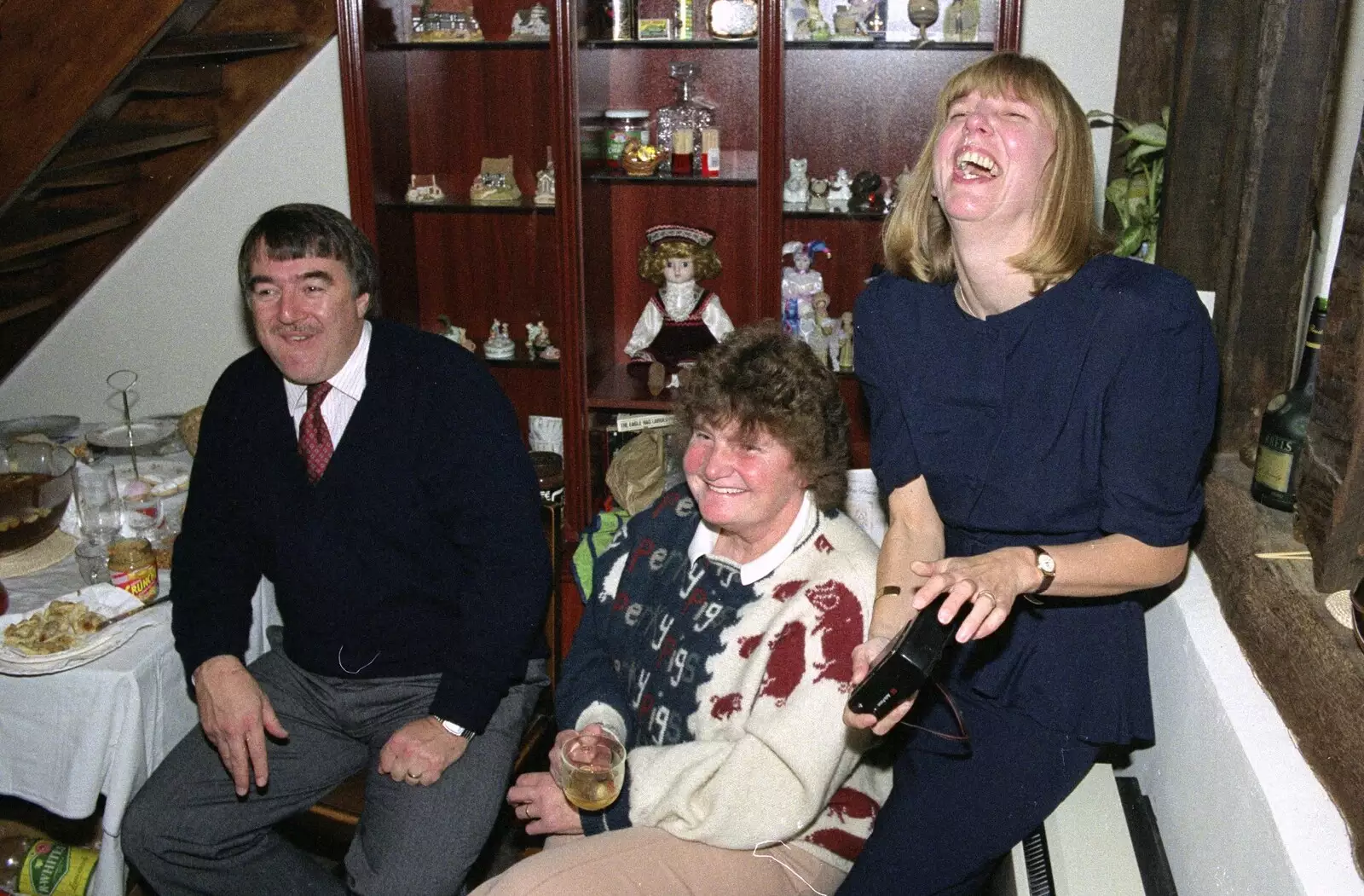 Corky, Janet and her mother, from Pre-Christmas Dinner and a Next-Door Do, Stuston, Suffolk - 20th December 1990