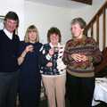Geoff, Janet, the mother and Linda, Pre-Christmas Dinner and a Next-Door Do, Stuston, Suffolk - 20th December 1990