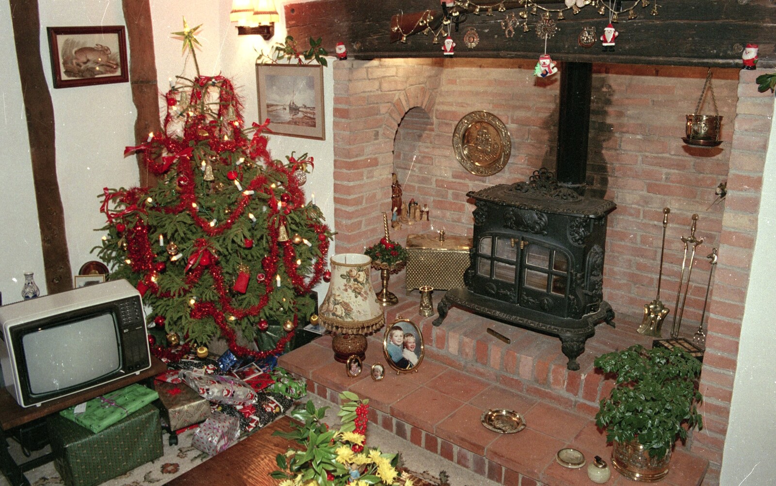 The traditional Christmas tree from Printec's Christmas Dinner, Harleston, Norfolk - 22nd December 1990