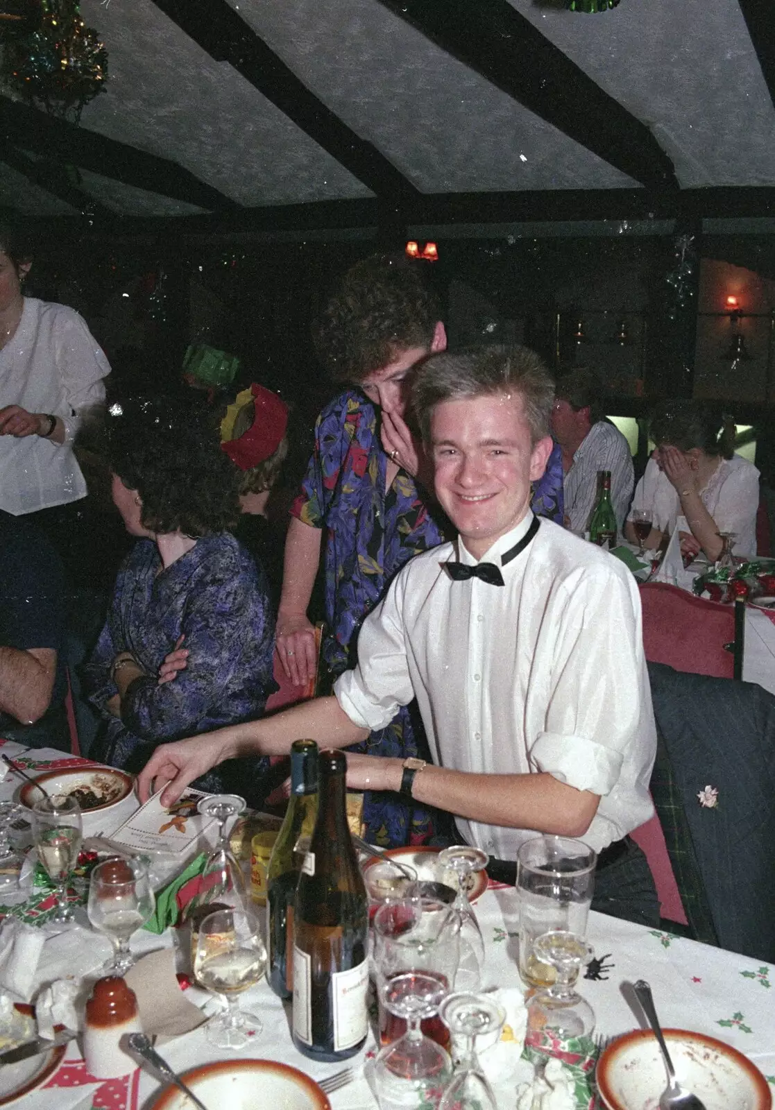 Nosher again, from Printec's Christmas Dinner, Harleston, Norfolk - 22nd December 1990