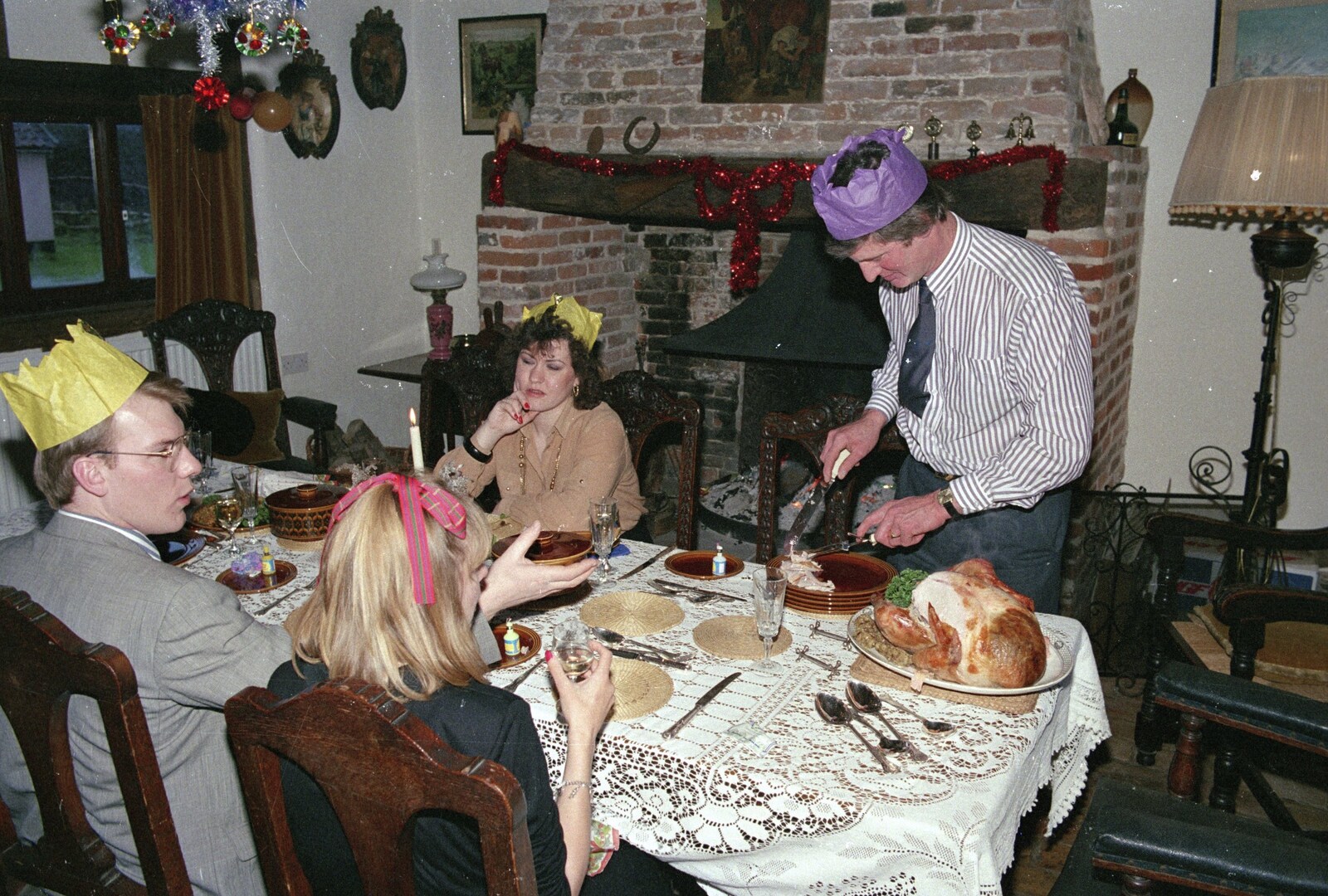 Christmas dinner occurs from Christmas Dinner with Geoff and Brenda, Stuston, Suffolk - 25th December 1990