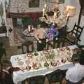 An aerial view, prior to dinner kicking off, Christmas Dinner with Geoff and Brenda, Stuston, Suffolk - 25th December 1990