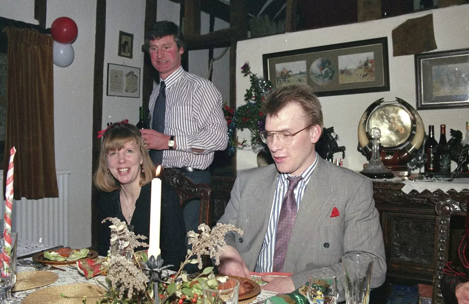 Geoff roams around, from Christmas Dinner with Geoff and Brenda, Stuston, Suffolk - 25th December 1990