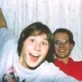 Phil and chum in the dining room, New Year's Eve at Phil's, Hordle, Hampshire - 31st December 1990