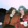 Bernice chats on the sofa, New Year's Eve at Phil's, Hordle, Hampshire - 31st December 1990