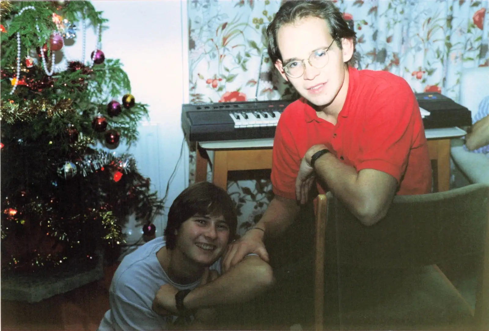 Phil by the keyboard, from New Year's Eve at Phil's, Hordle, Hampshire - 31st December 1990