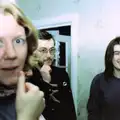 Liz is like a startled rabbit, New Year's Eve at Phil's, Hordle, Hampshire - 31st December 1990