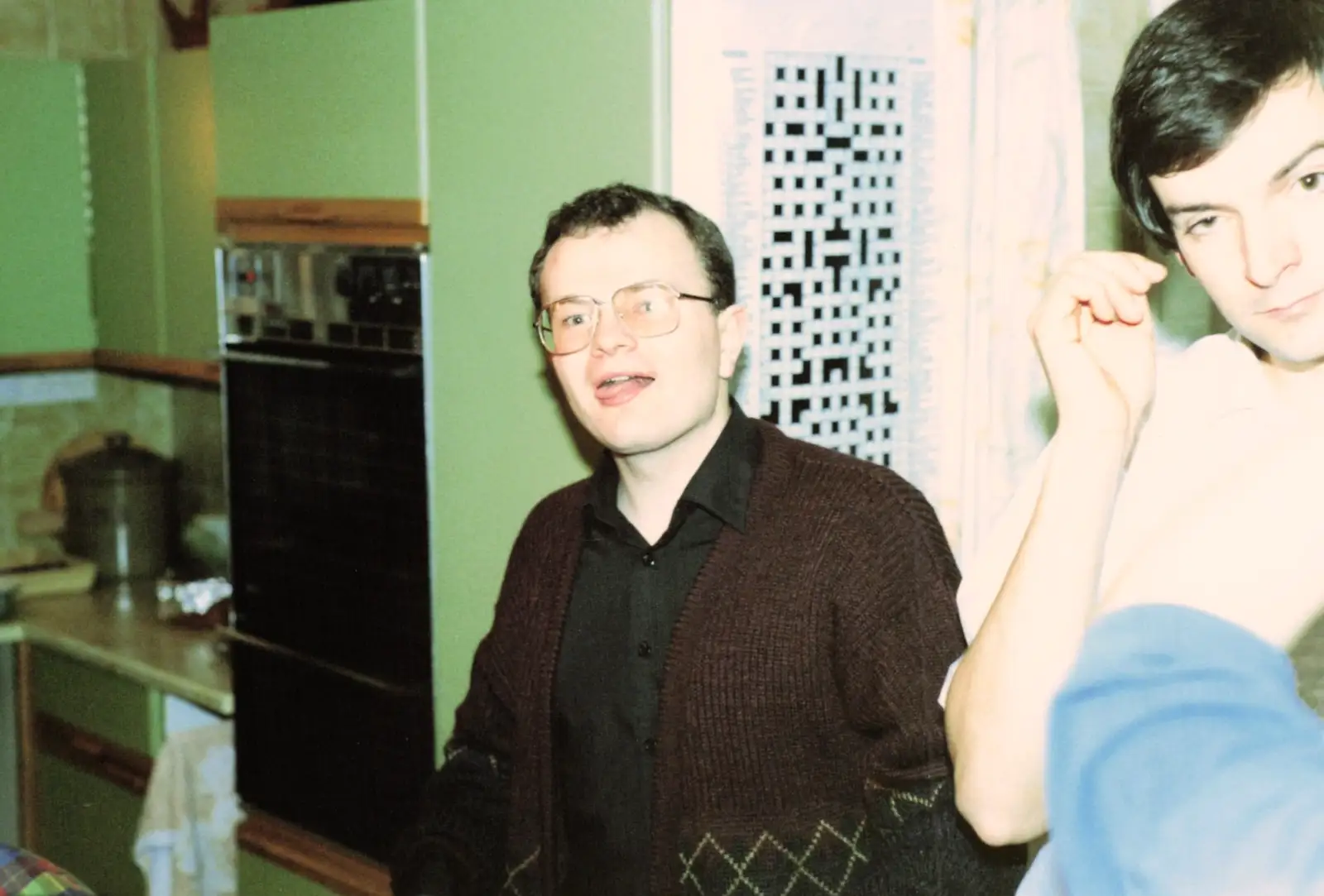 Hamish in the kitchen, from New Year's Eve at Phil's, Hordle, Hampshire - 31st December 1990