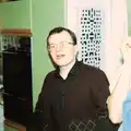 Hamish in the kitchen, New Year's Eve at Phil's, Hordle, Hampshire - 31st December 1990