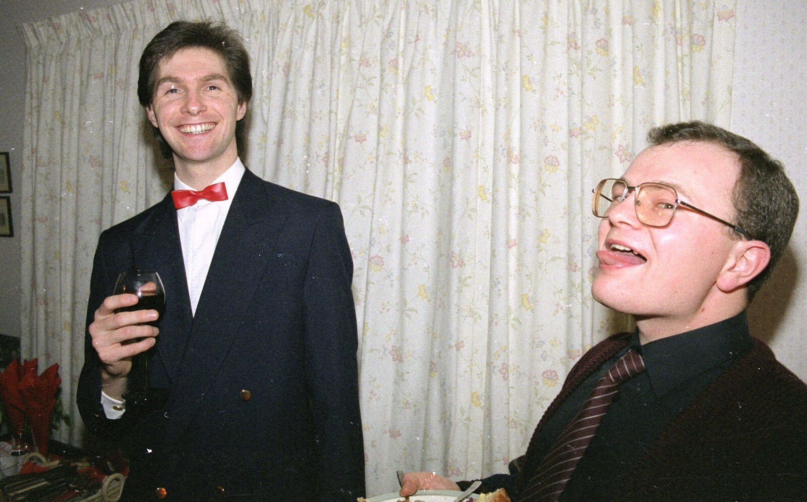 Sean and Hamish from New Year's Eve at Phil's, Hordle, Hampshire - 31st December 1990