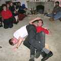 The leg wrestling is over for Nosher, New Year's Eve at Phil's, Hordle, Hampshire - 31st December 1990