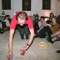 Phil does a thing involving walking on cans, New Year's Eve at Phil's, Hordle, Hampshire - 31st December 1990