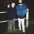 Hamish and Sean walk the back roads to New Milton, New Year's Eve at Phil's, Hordle, Hampshire - 31st December 1990