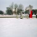 Stuston Common and the K6 phone box, Snow Days, Stuston and Norwich, Suffolk and Norfolk - 4th February 1991