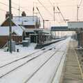 A deserted Diss Railway Station, Snow Days, Stuston and Norwich, Suffolk and Norfolk - 4th February 1991