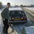 We see Frank Conway on the way to Colchester, Snow Days, Stuston and Norwich, Suffolk and Norfolk - 4th February 1991