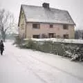 Janet waits around for Geoff and Brenda, Sledging on the Common and Some Music, Stuston, Suffolk - 5th February 1991