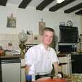 Nosher in the kitchen, Pancake Day, Stuston, Suffolk - 18th February 1991