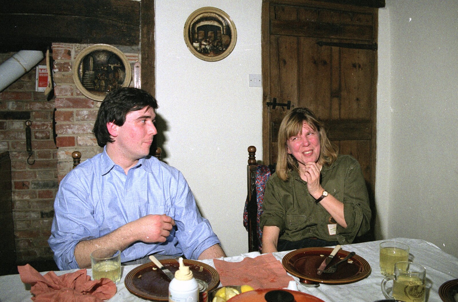 David and Janet from Pancake Day, Stuston, Suffolk - 18th February 1991