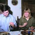 David and Janet again, Pancake Day, Stuston, Suffolk - 18th February 1991