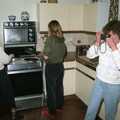 Brenda takes a photo, Pancake Day, Stuston, Suffolk - 18th February 1991