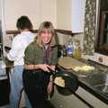 Janet's had a bit of a failure, Pancake Day, Stuston, Suffolk - 18th February 1991