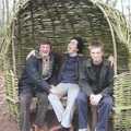 Geoff, David and Nosher, A Walk in Tyrrel's Wood, Pulham St. Mary, Norfolk - 23rd February 1991