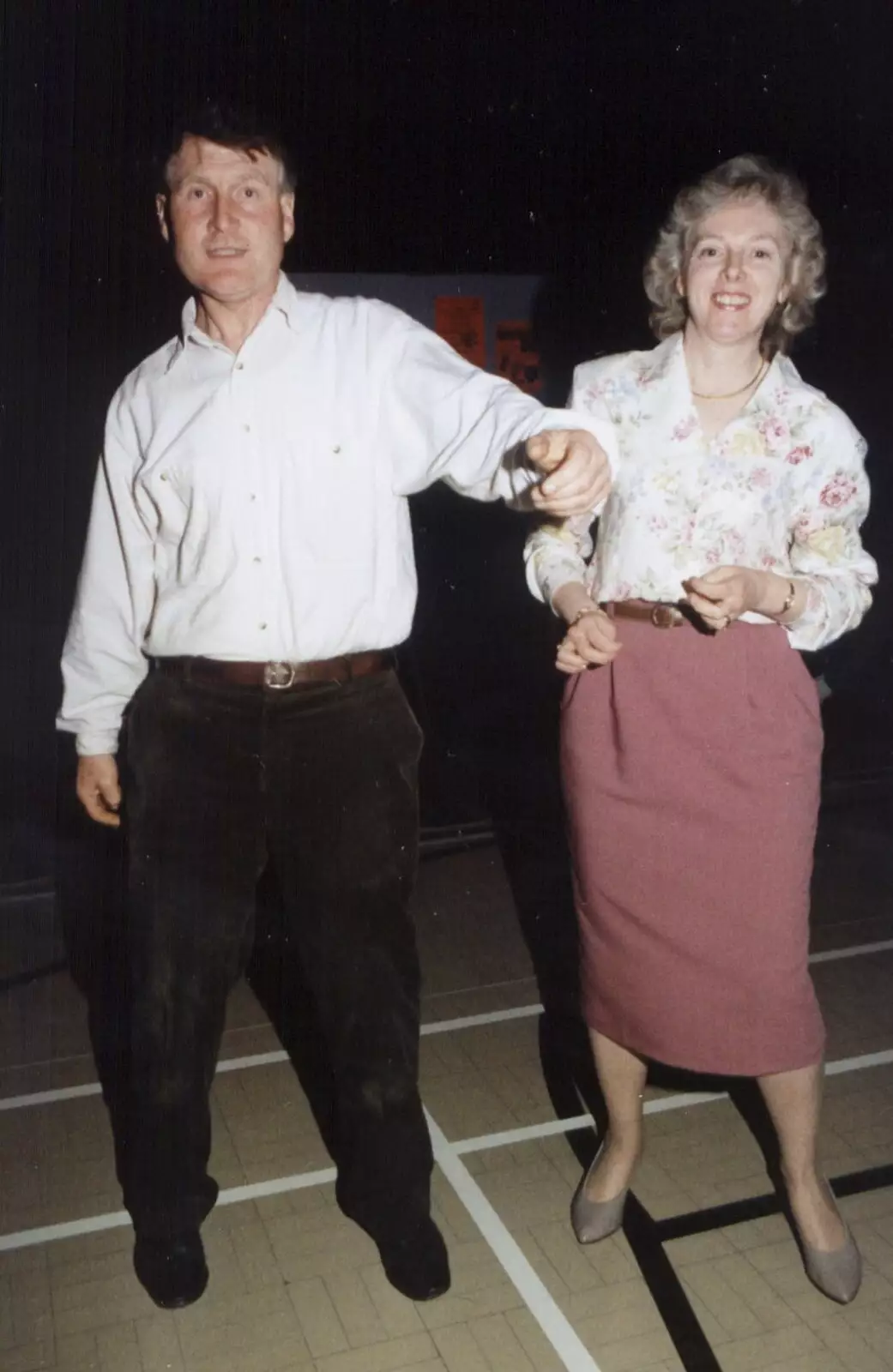 Bernie and Jean dance around, from Bernie and the Porch, The Stables, Stuston, Suffolk - 15th March 1991