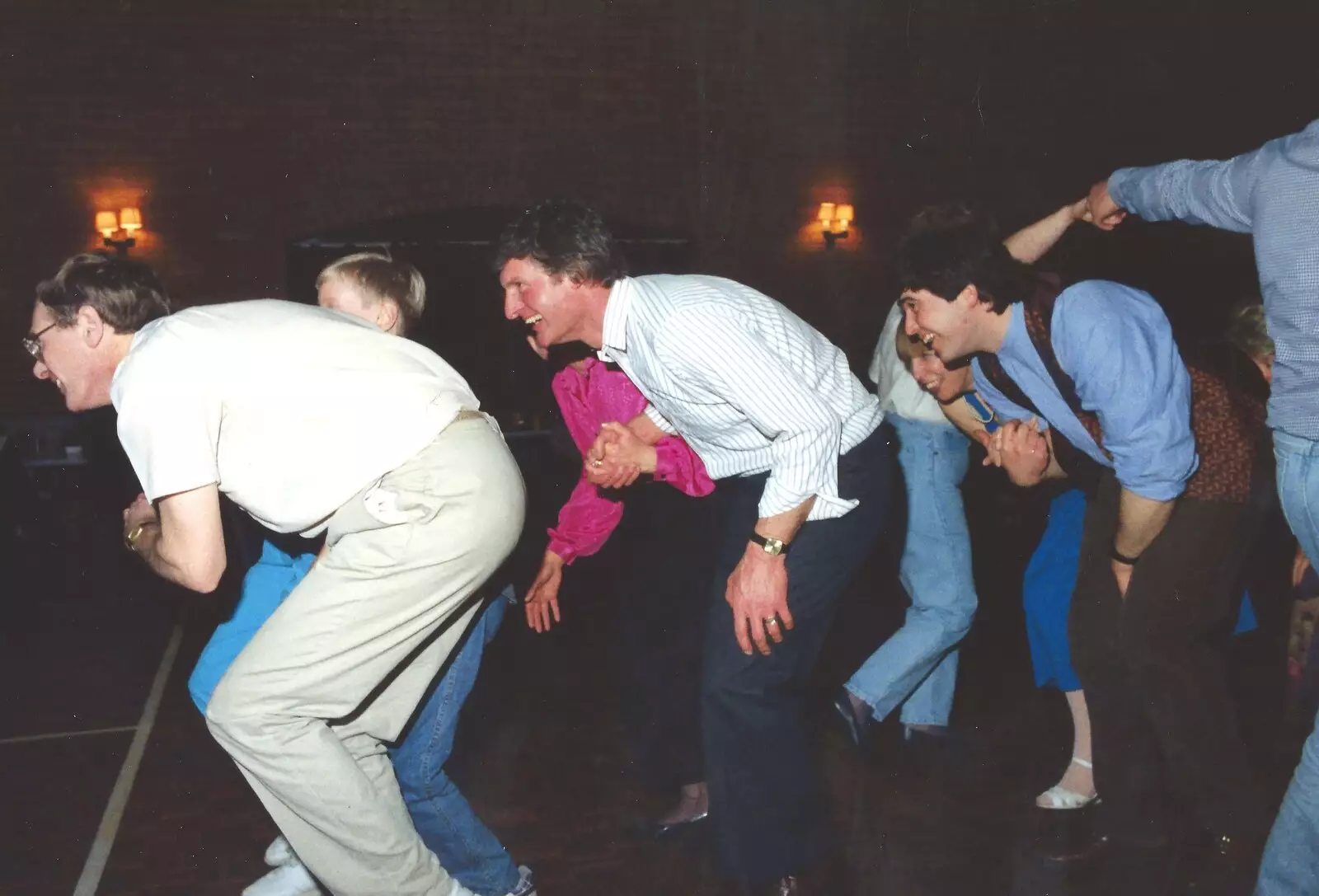 Geoff and David do some dancing, from Bernie and the Porch, The Stables, Stuston, Suffolk - 15th March 1991