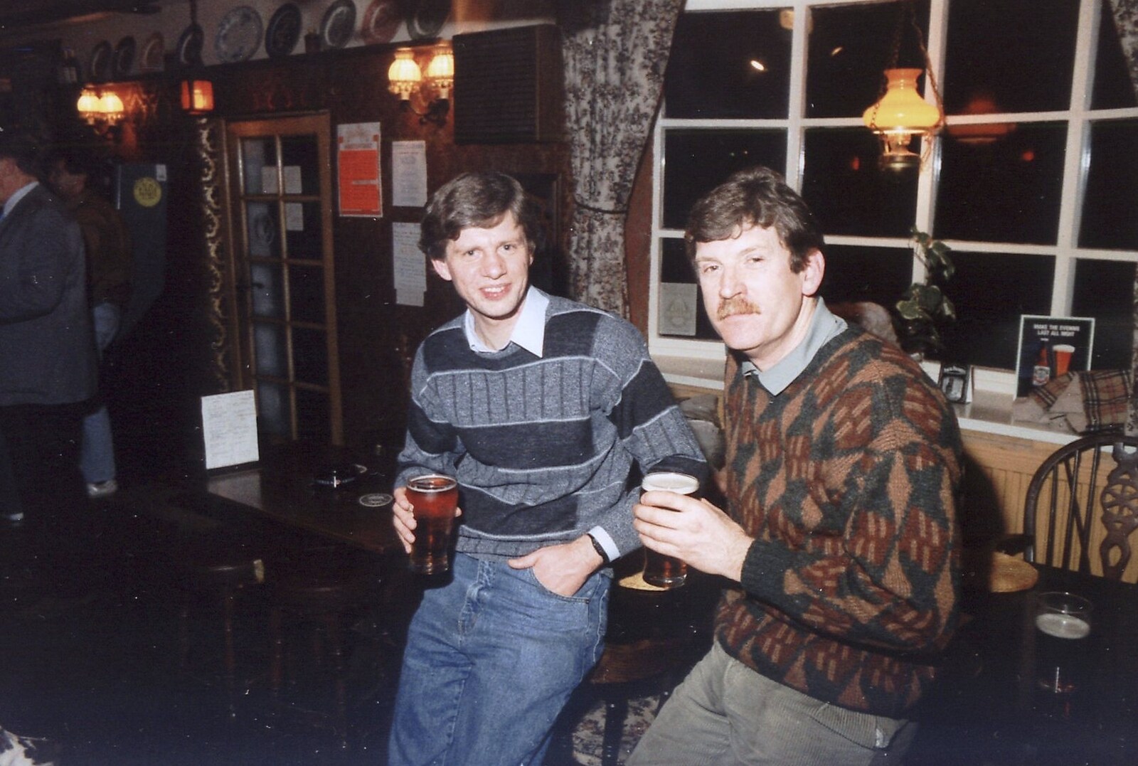 BPCC Printec Reunion at The Brome Swan, Suffolk - 20th February 1991: Steve-O and Alan Bodell
