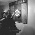 Tony Hoskins plays darts in the Swan, Darts at the Swan Inn and a Nigel Party, Lancaster Gate - 23rd March 1991