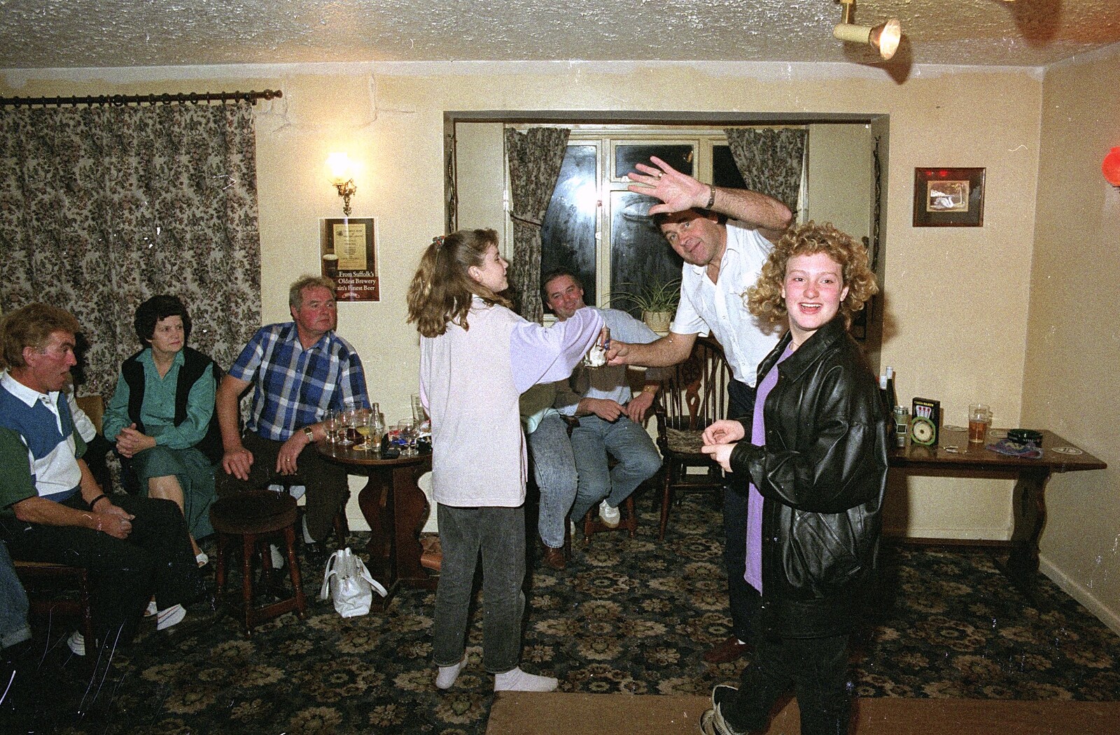Some sort of raffle draw occurs from Darts at the Swan Inn and a Nigel Party, Lancaster Gate - 23rd March 1991