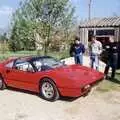 The Ferrari by Geoff's sheds, The Newmarket Dog Show and Dobermans on the Ling, Newmarket and Wortham, Suffolk - 3rd April 1991