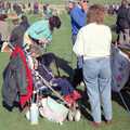 Crowds, dogs, and Anton in a buggy, The Newmarket Dog Show and Dobermans on the Ling, Newmarket and Wortham, Suffolk - 3rd April 1991