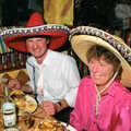 Geoff and Brenda do the Sombrero thing, Pedros and Daffodils, Norwich and Billingford, Norfolk - 20th April 1991