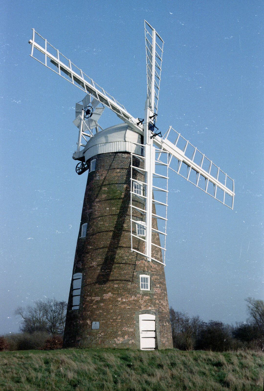 Billingford Windmill from Pedros and Daffodils, Norwich and Billingford, Norfolk - 20th April 1991