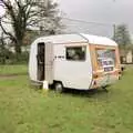 The Stuston Polling station - a caravan, A Little Clacton Party and the Polling Caravan, Stuston, Suffolk - 4th May 1991