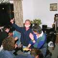 The banana winner, A Little Clacton Party and the Polling Caravan, Stuston, Suffolk - 4th May 1991