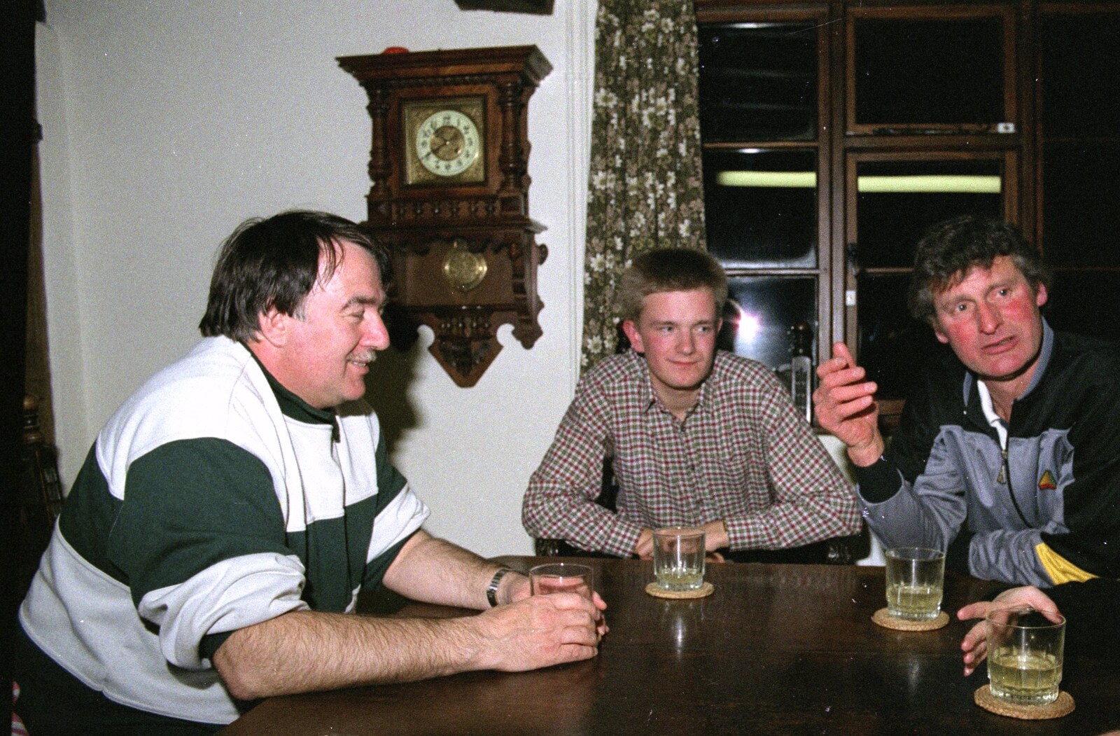 Corky, Nosher and Geoff from A Little Clacton Party and the Polling Caravan, Stuston, Suffolk - 4th May 1991