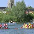 The Diss Raft Race, Diss Mere, Norfolk - 6th July 1991, More paddlers end up in the Mere