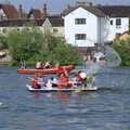 The Diss Raft Race, Diss Mere, Norfolk - 6th July 1991, The ambulance team throws buckets of water about