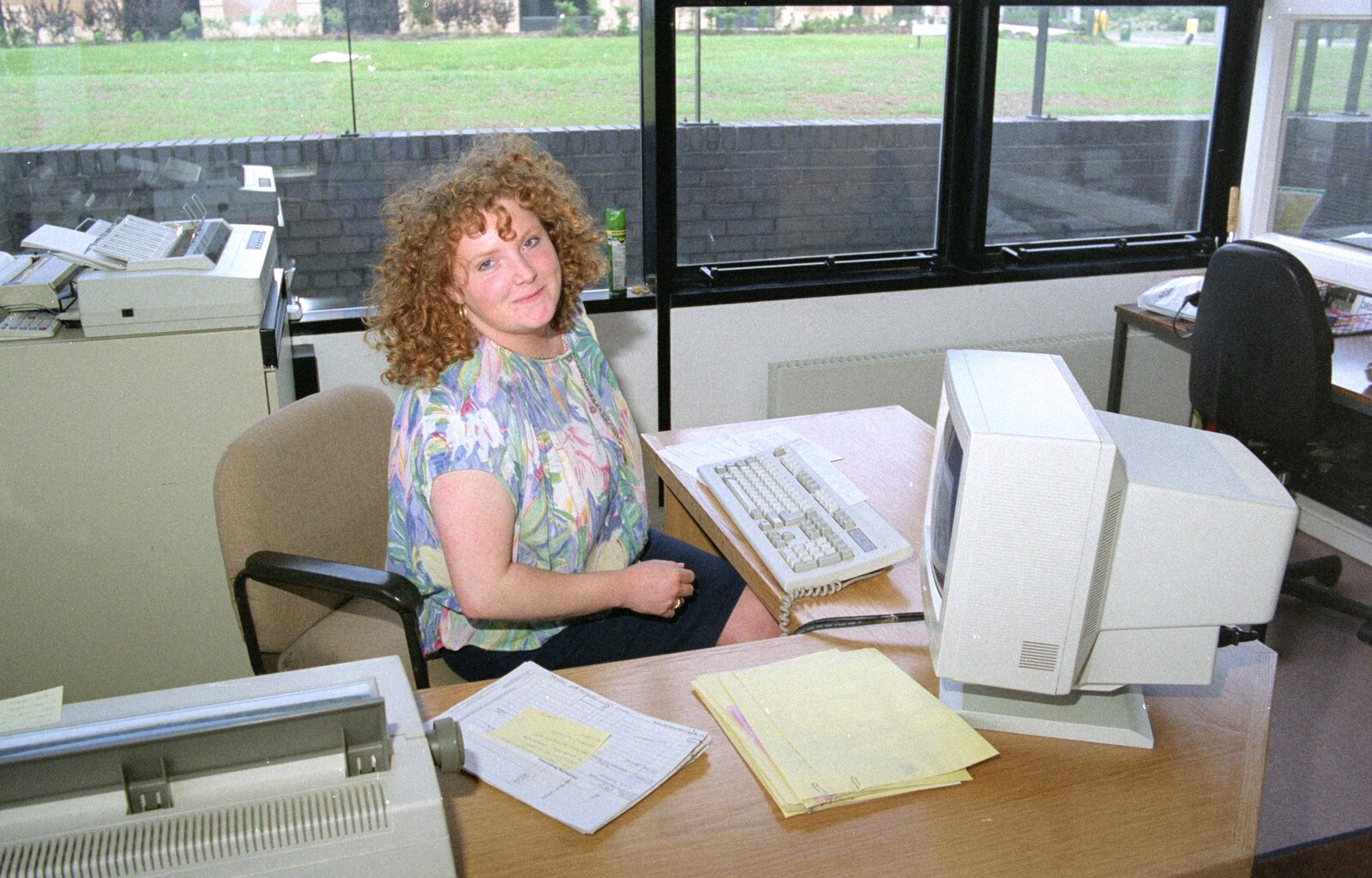 BPCC Business Magazine's receptionist from Nosher Leaves BPCC Business Magazines, Colchester, Essex - 18th July 1991